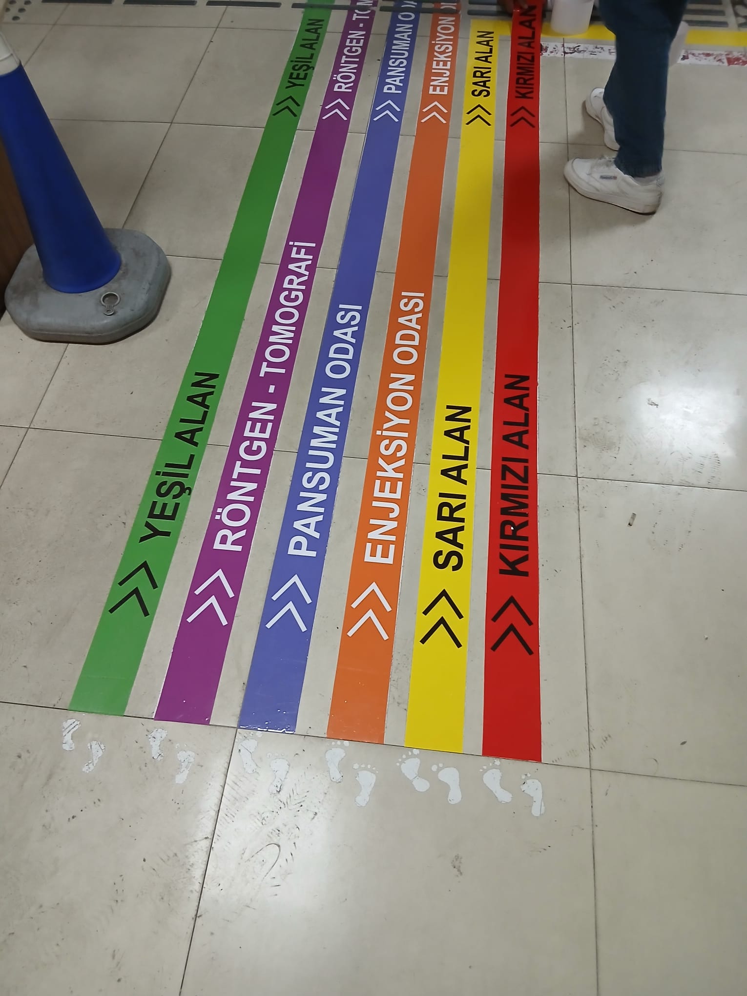 Bayrampaşa Devlet Hastanesi ve Tuzla Devlet Hastanesi Yer Yönlendirme Stickerları